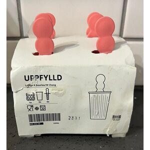 New IKEA Popsicle Ice Pop Mold Maker Molds Pink Yellow Set of 6